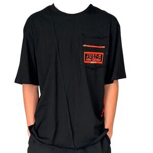 Just-R Black Orange Fashion T-shirt